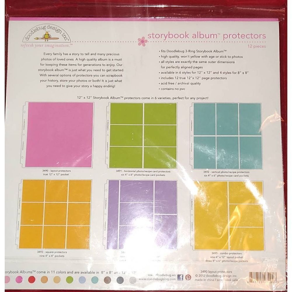 DOODLEBUG DESIGN Storybook album protectors NIP